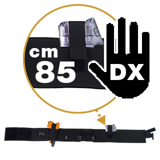 Fascia elastica sottocamicia per porto Pistole cm 85 - DX